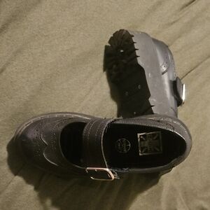 T.U.K Black Platform Shoes MaryJanes